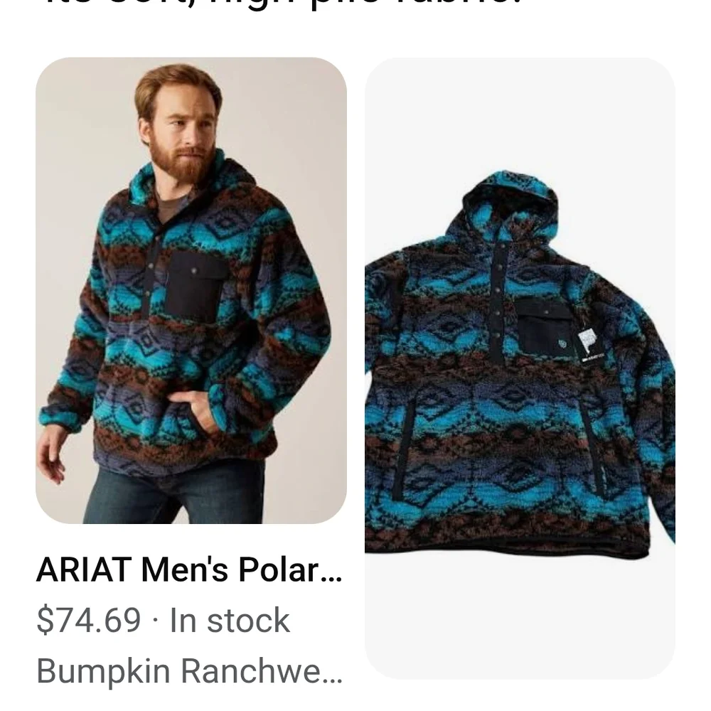Ariat Men's Multicolor Patterned Sweater - Picture 5 of 9